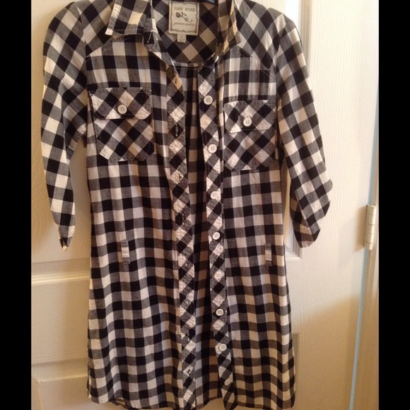 Black & White Plaid Dress - Picture 1 of 4
