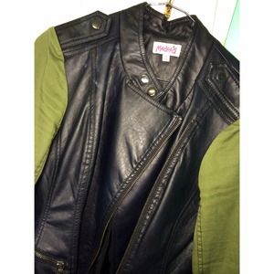 Combination Leather Jacket