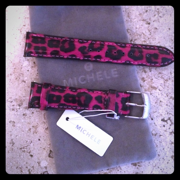 Michele leather band size 18mm