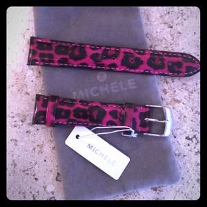 Michele leather band size 18mm