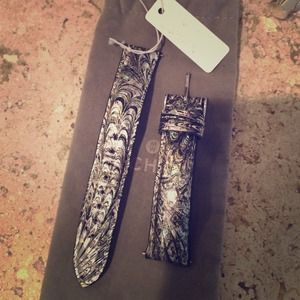 Michele Leather watch band 18mm