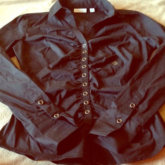 NY & Co. Ruched button down shirt *sold*
