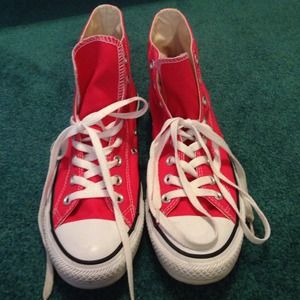 Hot Pink Hightop Converse