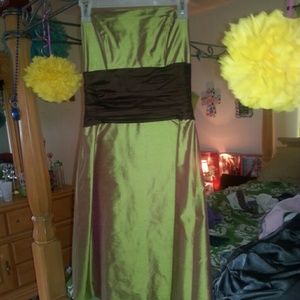 Green cocktail dress
