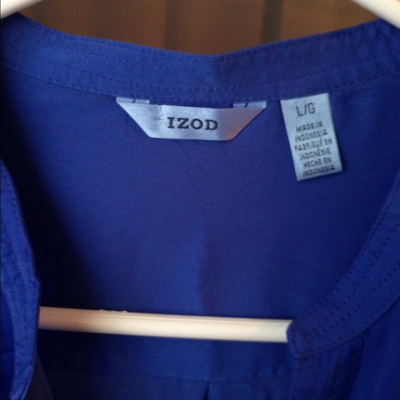 Blue Izod silk top - Picture 2 of 2