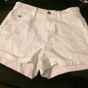 white high waisted hollister shorts