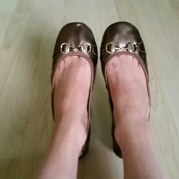 Me Too Bronze ballet flats