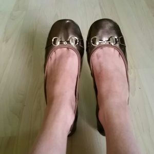 Me Too Bronze ballet flats
