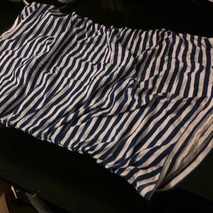 striped flowy tube top