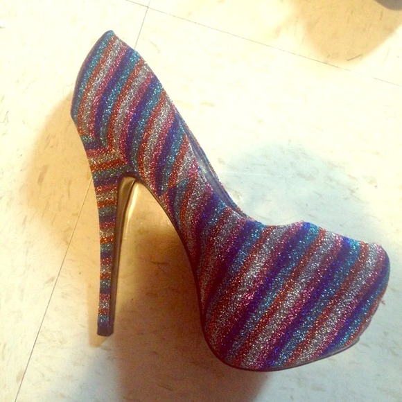 Multi-colored 6.5 heels. Worn once in a wedding