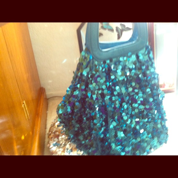 Sparkly blue and silver bags or tote