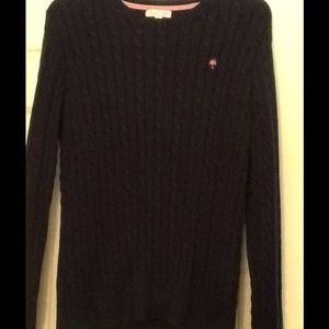 LILLY PULITZER Navy Cable Knit Sweater. Sz Medium