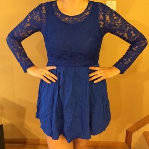 Cobalt blue lace dress