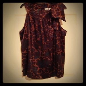 Cato Leopard print sleeveless blouse