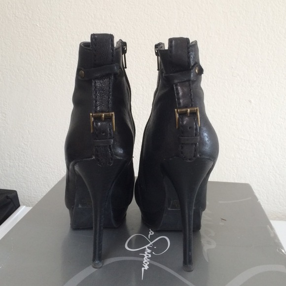 Jessica Simpson Kenzy 6.5' - Blk Bomber Leather - Picture 2 of 4