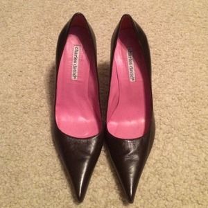 Charles david pumps classic heels black and pink