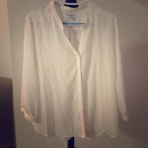Cream old navy button up