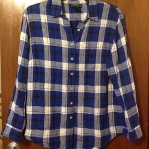 Ralph Lauren 100% linen top 1x