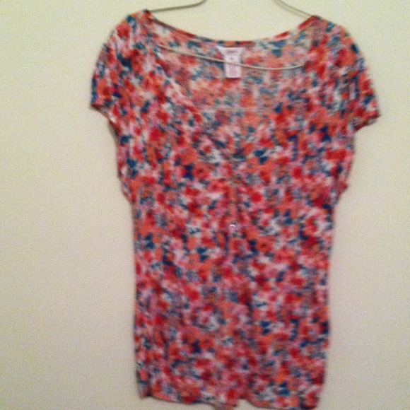 Pink multicolored top