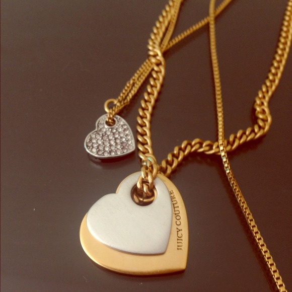 👑Juicy Couture hearts pendant chain necklace💕