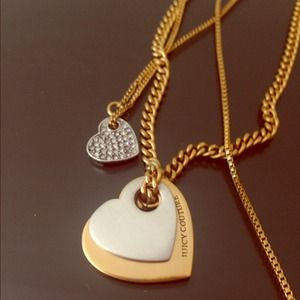 👑Juicy Couture hearts pendant chain necklace💕