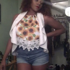 White Knit Cover Up