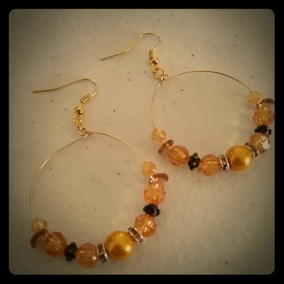 Gold Rustic Hoop earings