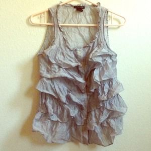 Gray small striped top.