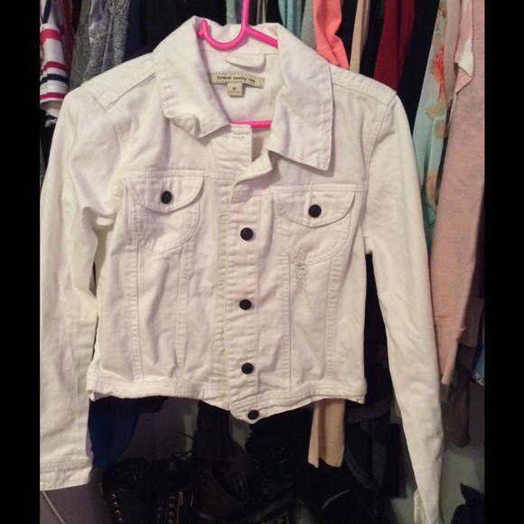 White jean jacket