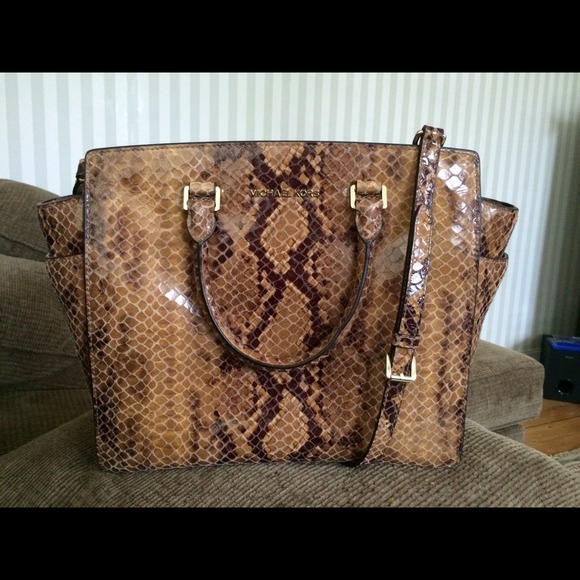 Michael Kors python selma bag