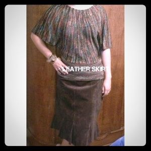 Leather skirt NWOT