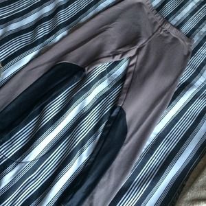 tan leggings with inner calf leather