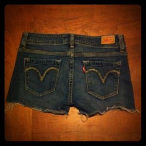 Medium Wash Authentic Levi's Cutoffs