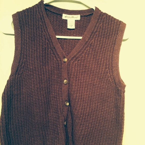 Eddie Bauer Maroon Sweater Vest - Picture 1 of 1