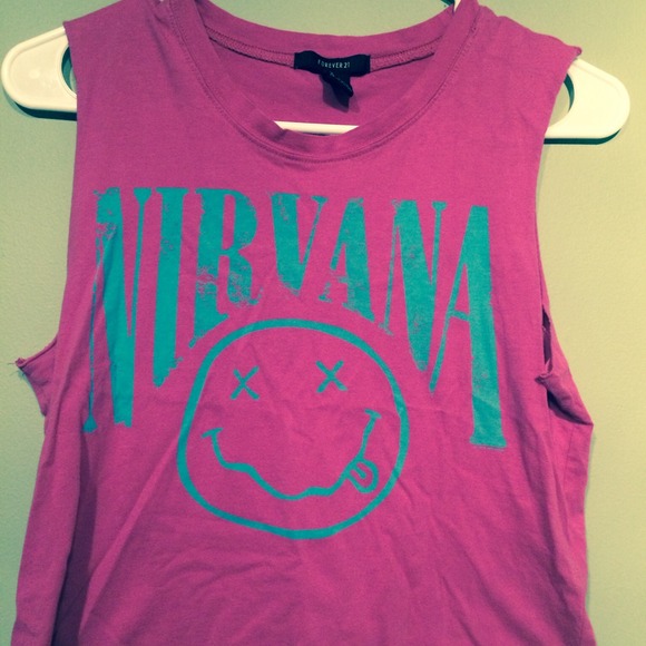 Nirvana Cropped Muscle Tee