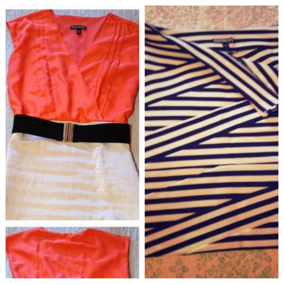 Express dress/ striped skirt bundle