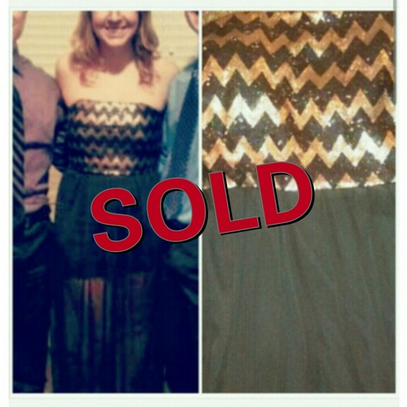 *SOLD* Chevron formal dress