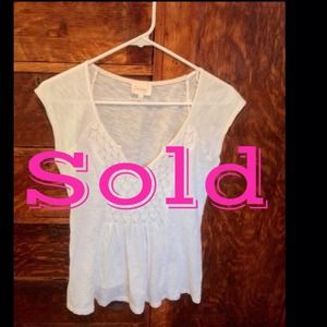 White Short Sleeve Shirt by Deletta from Anthro