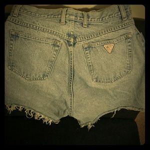 Vintage Guess High Waisted Denim Cut Offs