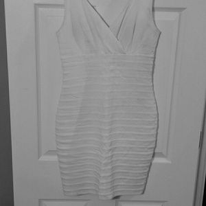 White Express Ribbed dress