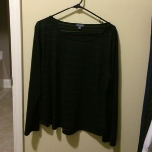 Lilla P black tonal striped top