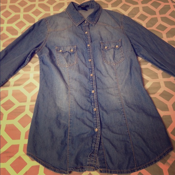 Forever 21 Denim Button Down