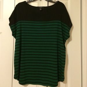 Black and green striped shirt
