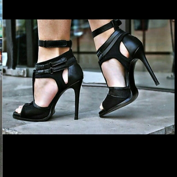 Zara Shoes - 💔sold on eBay  Zara black mesh heels with ankle