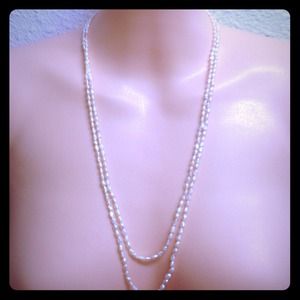 Genuine Fresh water rice Pearl necklace 48"