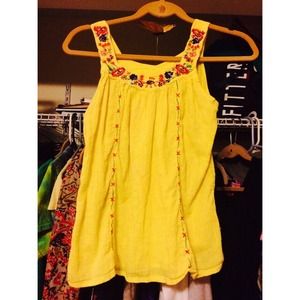 Hippie Embroidered Tank+tie dye bundle