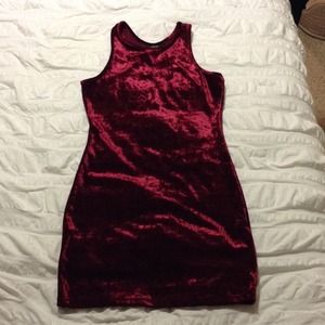 Velvet body con dress