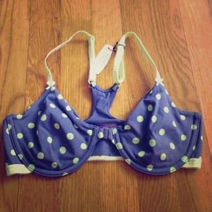 Vs polka dot racer back bra