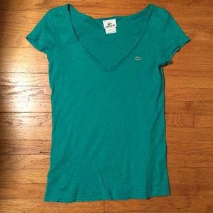 Lacoste short sleeve tee in emerald green