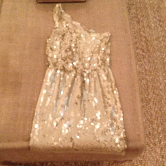 Chelsea & Violet gold dress.